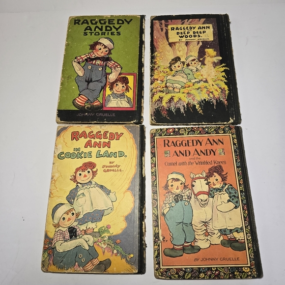 Vintage 1920s "Raggedy Ann & Andy" Hardcover Books Mix Set *4* by Johnny Gruelle - Picture 2 of 16